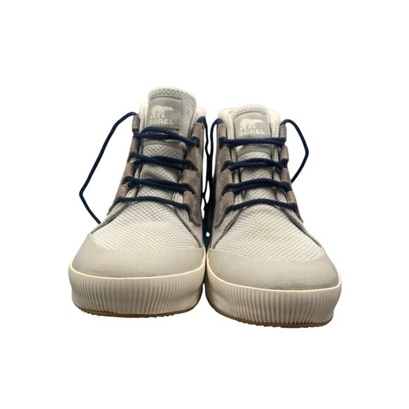 Sorel Womens Gray Out N About III Full Grain Leather Upper Mid Top Sneakers 8.5 - Picture 2 of 11